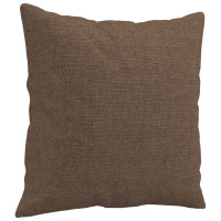 Produktbild för 2-sits soffa med prydnadskuddar brun 120 cm tyg