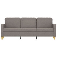 Produktbild för 3-sitssoffa taupe 180 cm tyg