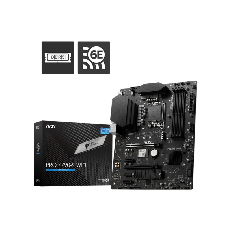 Produktbild för MSI PRO Z790-S WIFI moderkort Intel Z790 LGA 1700 ATX