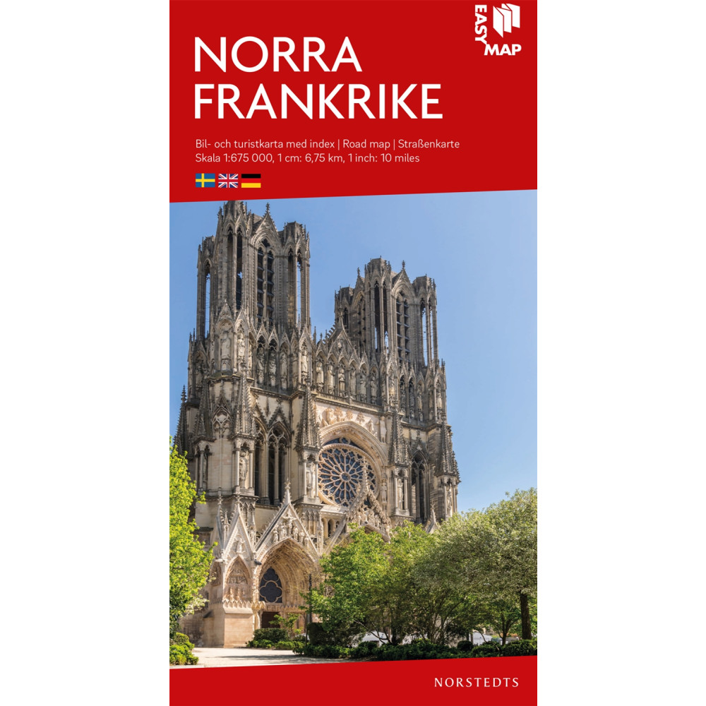 Produktbild för Norra Frankrike EasyMap : Skala 1:675.000