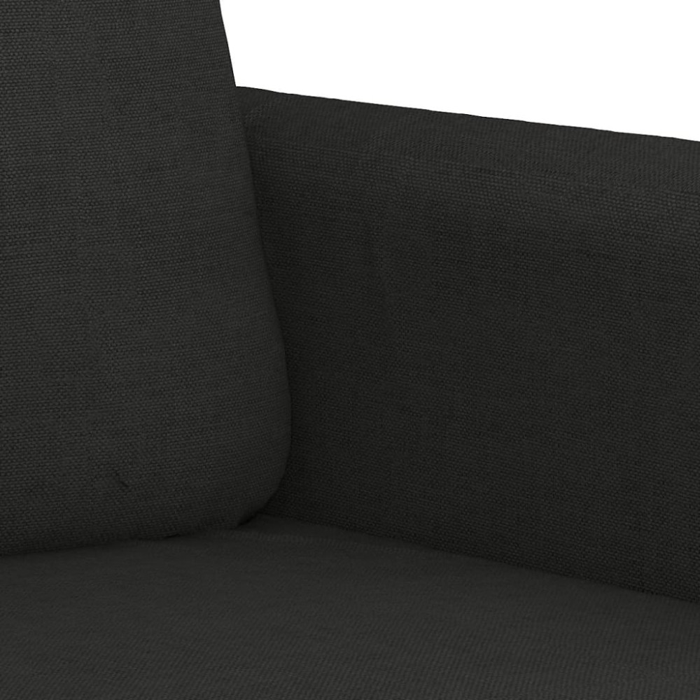 Produktbild för Fåtölj svart 60 cm tyg
