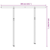 Produktbild för Markisstolpar set vit 300x245 cm järn