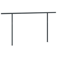 Produktbild för Markisstolpar set antracit 450x245 cm järn