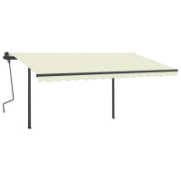 Produktbild för Markisstolpar set antracit 450x245 cm järn