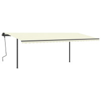 Produktbild för Markisstolpar set antracit 600x245 cm järn