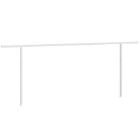 Produktbild för Markisstolpar set vit 600x245 cm järn