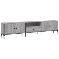 Produktbild för Tv-bänk med låda grå sonoma 200x25x44 cm konstruerat trä