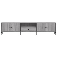 Produktbild för Tv-bänk med låda grå sonoma 200x25x44 cm konstruerat trä