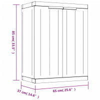 Produktbild för Förvaringsskåp för trädgården svart 65x37x85 cm PP
