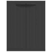 Produktbild för Förvaringsskåp för trädgården svart 65x37x85 cm PP
