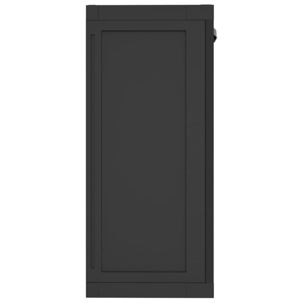 Produktbild för Förvaringsskåp för trädgården svart 65x37x85 cm PP