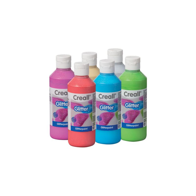 Produktbild för Glitterfärg Creall 6x250ml
