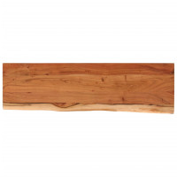 Produktbild för Vägghylla 90x30x2,5 cm rektangulär massiv akacia ojämn kant