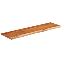 Produktbild för Vägghylla 90x30x2,5 cm rektangulär massiv akacia ojämn kant