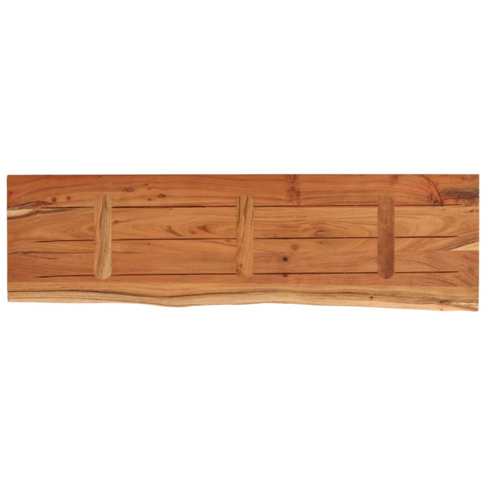 Produktbild för Vägghylla 90x30x2,5 cm rektangulär massiv akacia ojämn kant