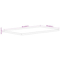 Produktbild för Bänkskiva för badrum 90x60x3,8 cm rektangulär massiv akacia