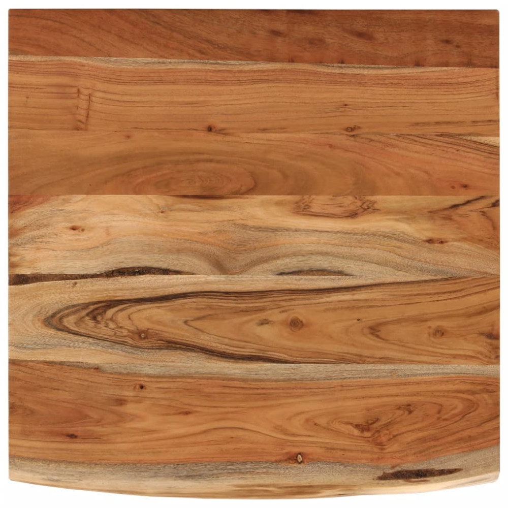 Produktbild för Bordsskiva 80x80x3,8 cm fyrkantig massiv akacia rustik kant