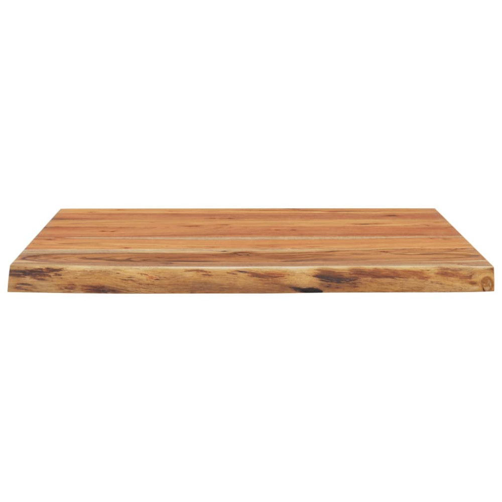 Produktbild för Bordsskiva 80x80x3,8 cm fyrkantig massiv akacia rustik kant