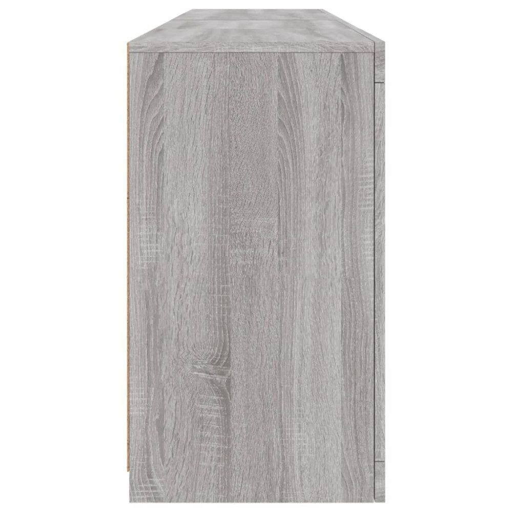 Produktbild för Skänk med LED-belysning grå sonoma 164x37x67 cm