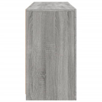 Produktbild för Skänk med LED-belysning grå sonoma 123x37x67 cm