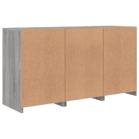 Produktbild för Skänk med LED-belysning grå sonoma 123x37x67 cm