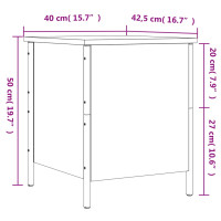 Produktbild för Förvaringsbänk sonoma-ek 40x42,5x50 cm konstruerat trä