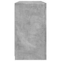 Produktbild för Skänk med LED-belysning betonggrå 123x37x67 cm