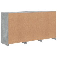 Produktbild för Skänk med LED-belysning betonggrå 123x37x67 cm
