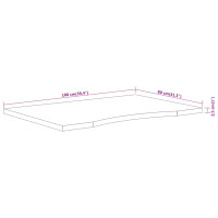 Produktbild för Bordsskiva 100x80x2,5 cm rektangulär massiv akacia