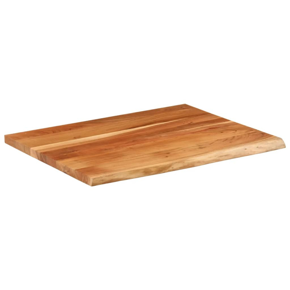 Produktbild för Bordsskiva 90x80x3,8 cm rektangulär massiv akacia rustik kant