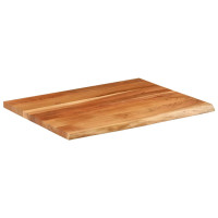 Produktbild för Bordsskiva 90x80x3,8 cm rektangulär massiv akacia rustik kant
