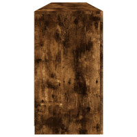 Produktbild för Skänk med LED-belysning rökfärgad ek 164x37x67 cm