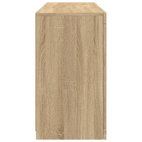 Produktbild för Skänk med LED-belysning sonoma-ek 123x37x67 cm