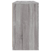 Produktbild för Skänk med LED-belysning grå sonoma 142,5x37x67 cm