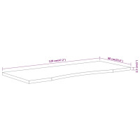 Produktbild för Bordsskiva 120x60x2,5 cm rektangulär massiv akacia