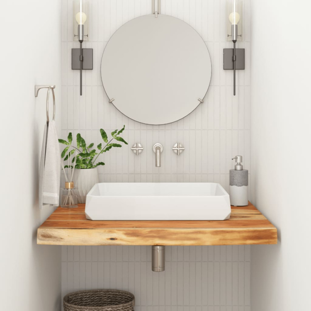 Produktbild för Bänkskiva för badrum 70x60x3,8 cm rektangulär massiv akacia
