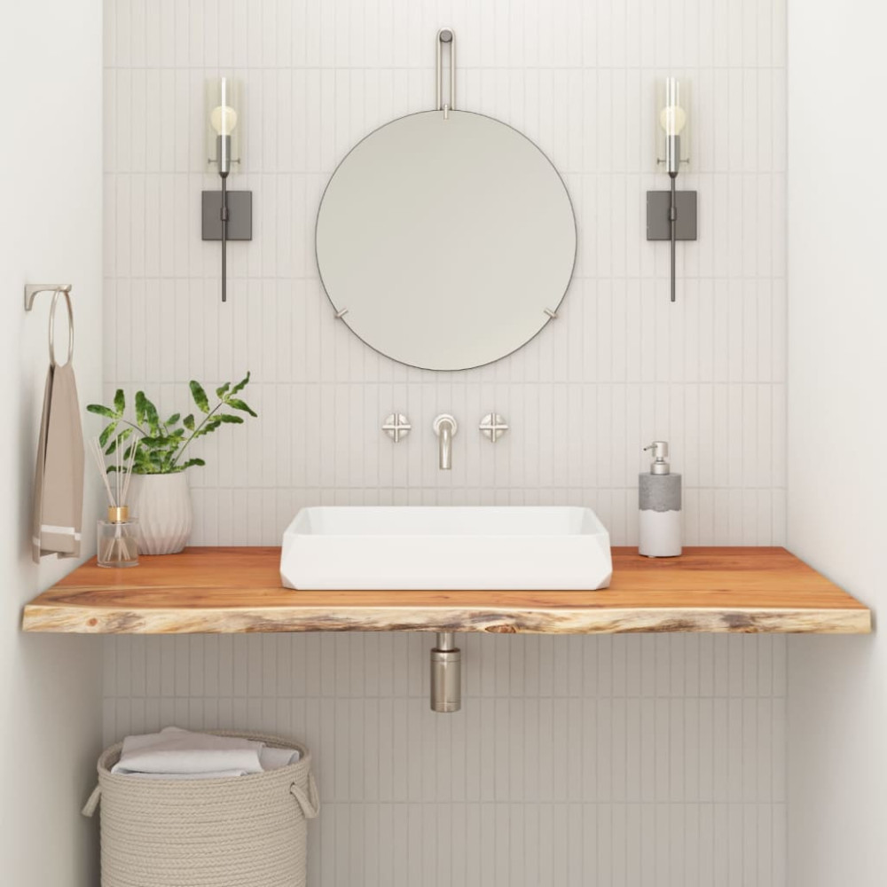 Produktbild för Bänkskiva för badrum 110x60x3,8 cm rektangulär massiv akacia