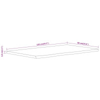 Produktbild för Bänkskiva för badrum 110x60x3,8 cm rektangulär massiv akacia