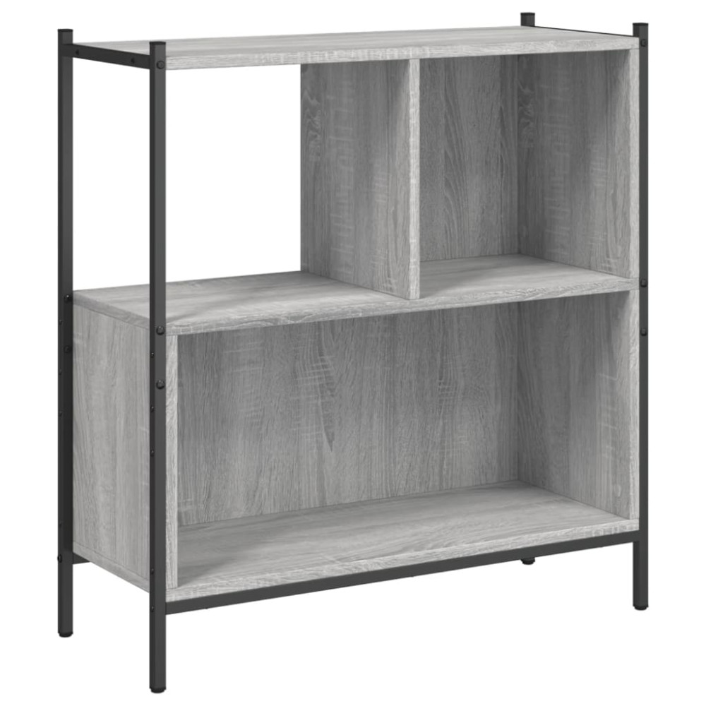 Produktbild för Bokhylla grå sonoma 72x28x77,5 cm konstruerat trä