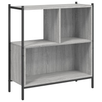 Produktbild för Bokhylla grå sonoma 72x28x77,5 cm konstruerat trä