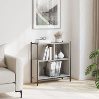 Produktbild för Bokhylla grå sonoma 72x28x77,5 cm konstruerat trä