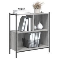 Produktbild för Bokhylla grå sonoma 72x28x77,5 cm konstruerat trä