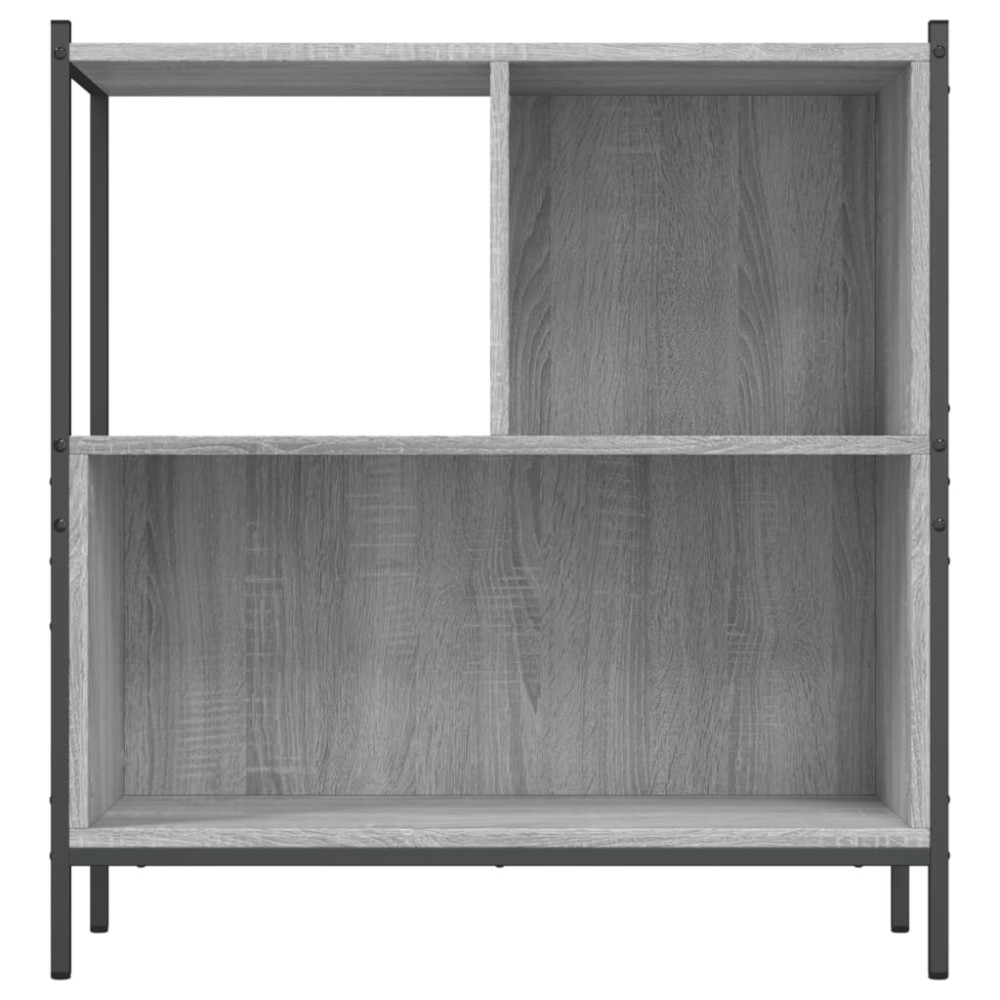 Produktbild för Bokhylla grå sonoma 72x28x77,5 cm konstruerat trä