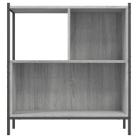 Produktbild för Bokhylla grå sonoma 72x28x77,5 cm konstruerat trä