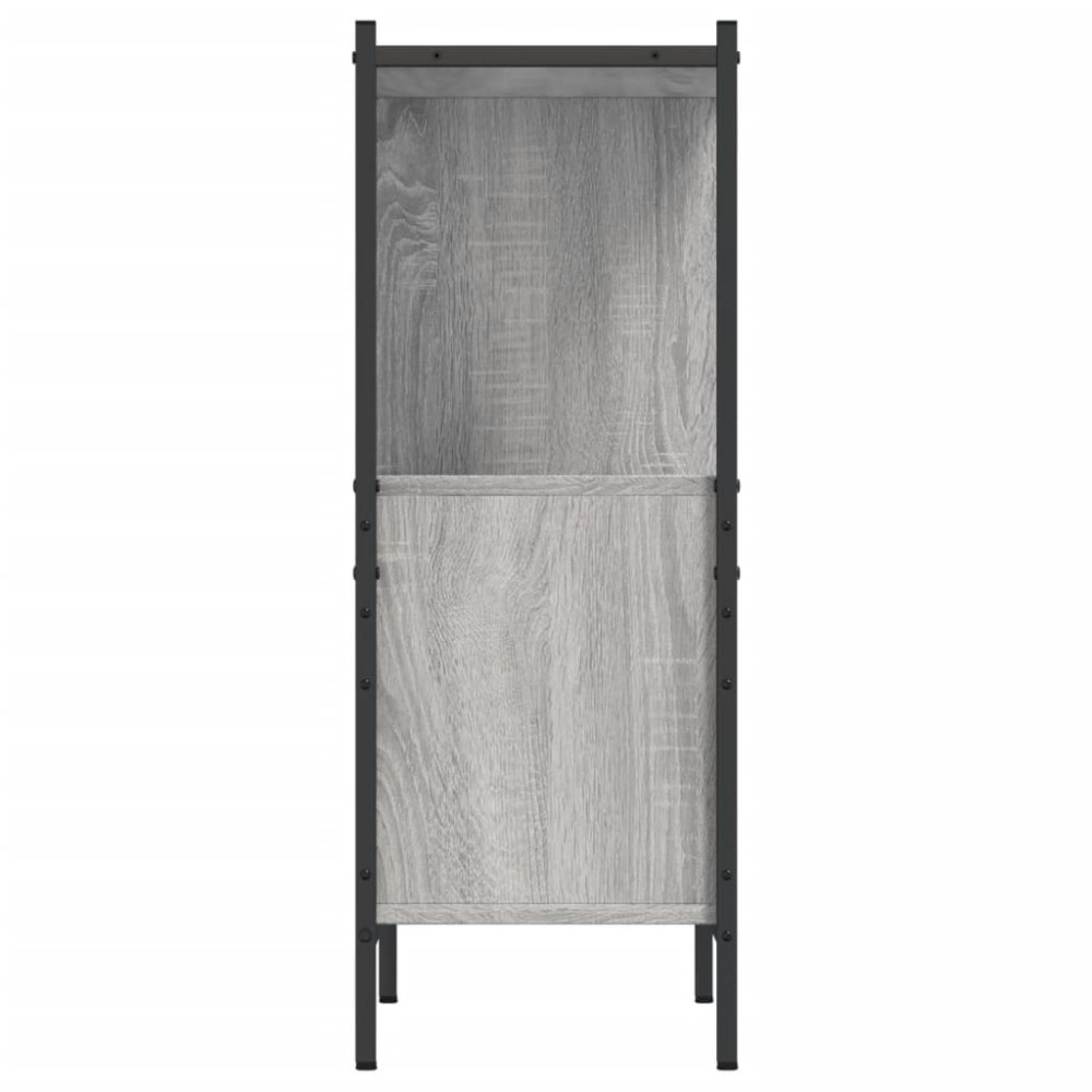 Produktbild för Bokhylla grå sonoma 72x28x77,5 cm konstruerat trä
