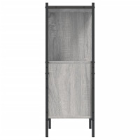 Produktbild för Bokhylla grå sonoma 72x28x77,5 cm konstruerat trä