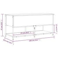 Produktbild för Förvaringsbänk sonoma-ek 100x42,5x47 cm konstruerat trä