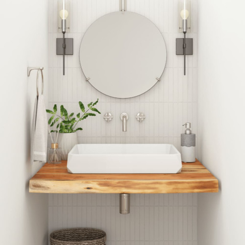 vidaXL Bänkskiva för badrum 60x60x3,8 cm fyrkantig massiv akacia
