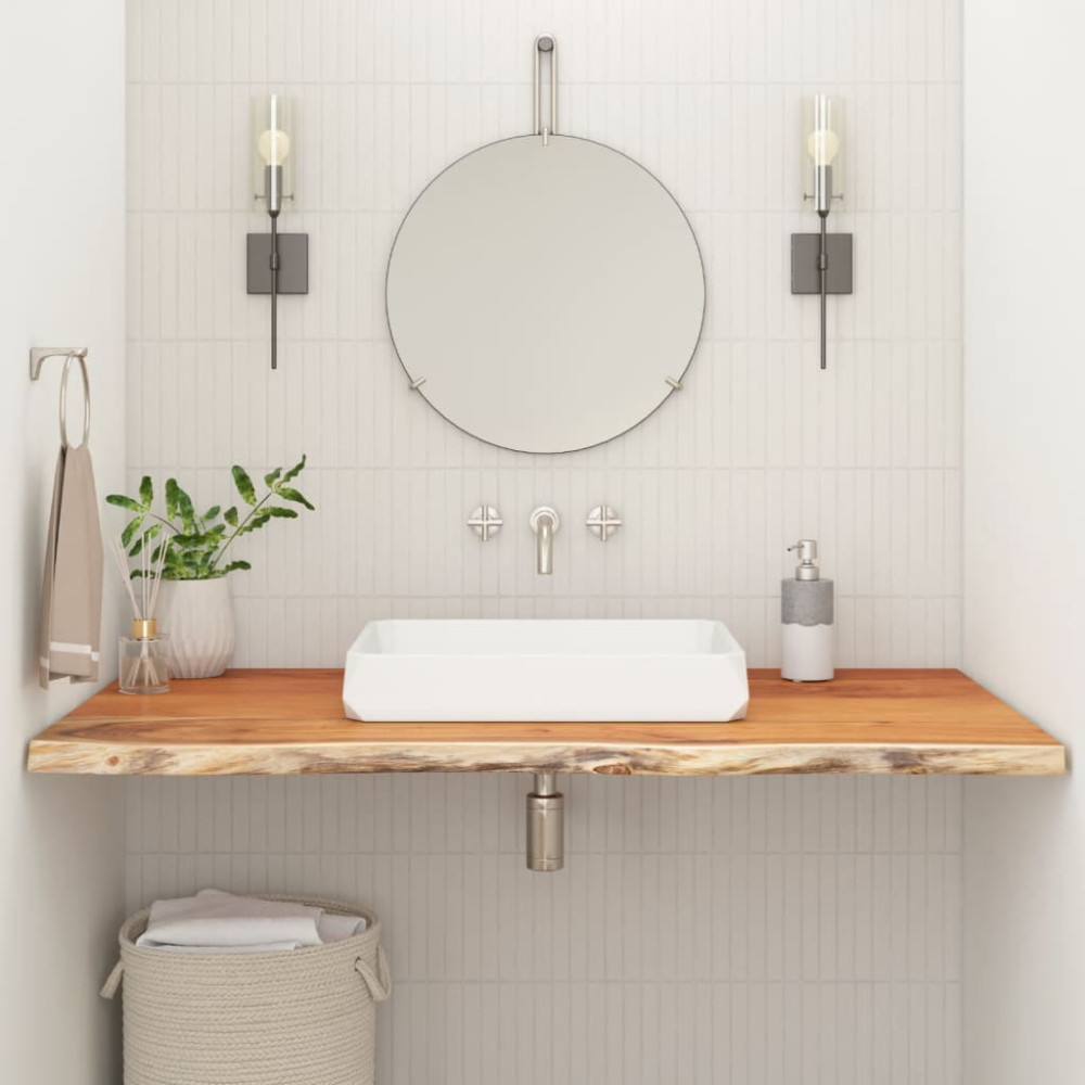 Produktbild för Bänkskiva för badrum 120x60x3,8 cm rektangulär massiv akacia