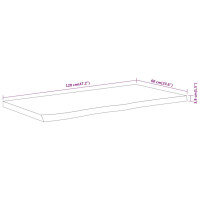 Produktbild för Bänkskiva för badrum 120x60x3,8 cm rektangulär massiv akacia